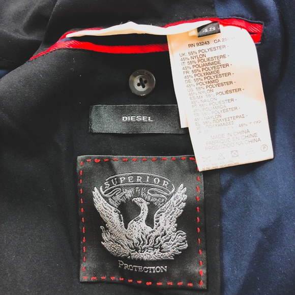 DIESEL J-Koca Navy Sportcoat Blazer Jacket 48 Euro - Picture 6 of 8